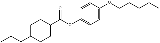 4-（ペンチルオキシ）フェニル＝4-プロピルシクロヘキサンカルボキシラート 化学構造式
