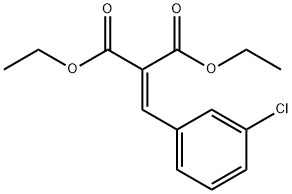 (3-クロロベンジリデン)マロン酸ジエチル 化学構造式