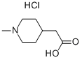 (1-メチルピペリジン-4-イル)酢酸塩酸塩 化学構造式
