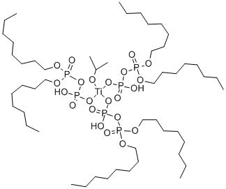 异丙基三(二辛基焦磷酸酰氧基)钛酸酯,67691-13-8,结构式