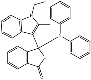 3-(diphenylamino)-3-(1-ethyl-2-methyl-1H-indol-3-yl)phthalide,67697-46-5,结构式
