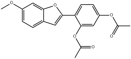 4-(6-Methoxy-2-benzofuranyl)-1,3-benzenediol diacetate 结构式