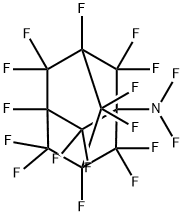 N,N,2,2,3,4,4,5,6,6,7,8,8,9,9,10,10-ヘプタデカフルオロトリシクロ[3.3.1.13,7]デカン-1-アミン 化学構造式