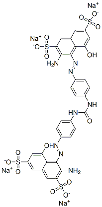 tetrasodium 4,4'-[carbonylbis(imino-4,1-phenyleneazo)]bis[3-amino-5-hydroxynaphthalene-2,7-disulphonate] Struktur