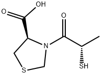 (4R)-3-[(2S)-2-Mercaptopropanoyl]-4-thiazolidinecarboxylic acid Structure