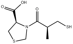 (4R)-3-((2S)-3-mercapto-2-methylpropanoyl)-4- thiazolidinecarboxylic acid Structure