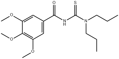 N-(3,4,5-トリメトキシベンゾイル)-N',N'-ジプロピルチオ尿素 化学構造式