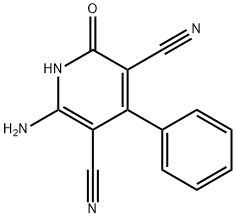 2-Amino-3,5-dicyano-6-hydroxy-4-phenylpyridine Structure