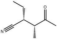 Pentanenitrile, 2-ethyl-3-methyl-4-oxo-, (R*,R*)- (9CI) Structure