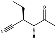 Pentanenitrile, 2-ethyl-3-methyl-4-oxo-, (R*,S*)- (9CI) Structure