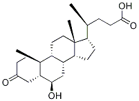 (5β,6α)-6-Hydroxy-3-oxo-cholan-24-oic Acid Structure
