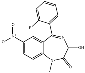 3-ヒドロキシフルニトラゼパム 化学構造式