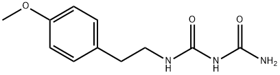 1-(p-メトキシフェネチル)ビウレト 化学構造式