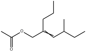 4-methyl-2-propylhex-2-enyl acetate Structure