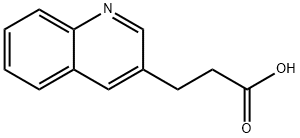 3-(キノリン-3-イル)プロパン酸 化学構造式