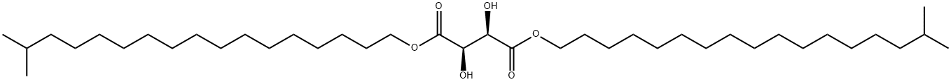 (2R,3R)-2,3-ジヒドロキシブタン二酸ビス(16-メチルヘプタデシル) 化学構造式