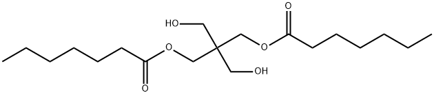 2,2-bis(hydroxymethyl)propane-1,3-diyl bisheptanoate Struktur