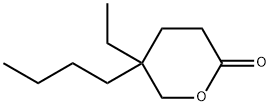 テトラヒドロ-5-ブチル-5-エチル-2H-ピラン-2-オン 化学構造式