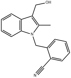 2-(3-HYDROXYMETHYL-2-METHYL-INDOL-1-YLMETHYL)-BENZONITRILE 结构式