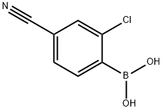 2-Chloro-4-cyanophenylboronic acid Structure