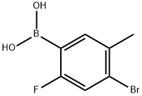 (4-溴-2-氟-5-甲基苯基)硼酸,677777-57-0,结构式