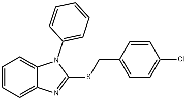 1H-BENZIMIDAZOLE, 2-[[(4-CHLOROPHENYL)METHYL]THIO]-1-PHENYL- Struktur
