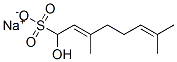 1-ヒドロキシ-3,7-ジメチル-2,6-オクタジエン-1-スルホン酸ナトリウム 化学構造式