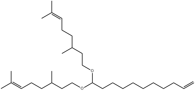 1-Undecene, 11,11-bis(3,7-dimethyl-6-octenyl)oxy- Struktur