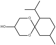 10-メチル-7-(1-メチルエチル)-1,5-ジオキサスピロ[5.5]ウンデカン-3-オール 化学構造式