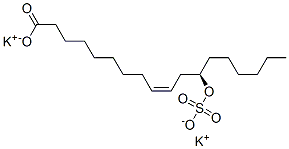 dipotassium (R)-12-(sulphonatooxy)oleate 结构式