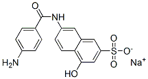 sodium 7-[(4-aminobenzoyl)amino]-4-hydroxynaphthalene-2-sulphonate 结构式