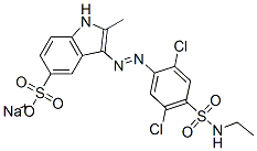 3-[[2,5-Dichloro-4-[(ethylamino)sulfonyl]phenyl]azo]-2-methyl-1H-indole-5-sulfonic acid sodium salt|
