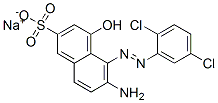 sodium 6-amino-5-[(2,5-dichlorophenyl)azo]-4-hydroxynaphthalene-2-sulphonate 结构式