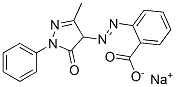 sodium 2-[(4,5-dihydro-3-methyl-5-oxo-1-phenyl-1H-pyrazol-4-yl)azo]benzoate 结构式