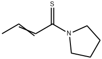 Pyrrolidine,  1-(1-thioxo-2-butenyl)-  (9CI) Structure