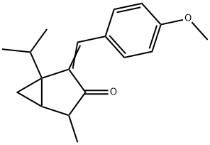 2-[(4-methoxyphenyl)methylene]-4-methyl-1-(1-methylethyl)bicyclo[3.1.0]hexan-3-one 结构式