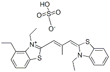 ethyl 3-ethyl-2-[3-(3-ethyl-3H-benzothiazol-2-ylidene)-2-methylprop-1-enyl]benzothiazolium sulphate 结构式