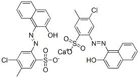 calcium bis[6-chloro-4-[(2-hydroxy-1-naphthyl)azo]toluene-3-sulphonate] 结构式