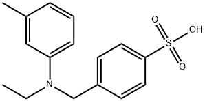 4-[[エチル(3-メチルフェニル)アミノ]メチル]ベンゼンスルホン酸 化学構造式