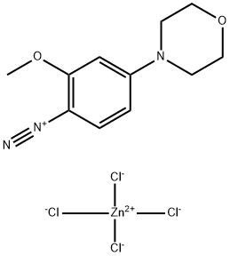 2-メトキシ-4-モルホリノベンゼンジアゾニウムクロリド 塩化亜鉛複塩 化学構造式