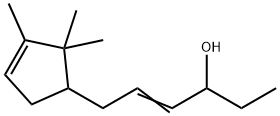 6-(2,2,3-trimethylcyclopent-3-en-1-yl)hex-4-en-3-ol 结构式