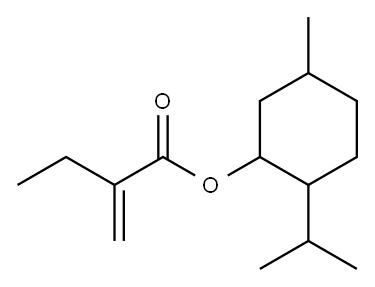 2-isopropyl-5-methylcyclohexyl 2-ethylacrylate Struktur