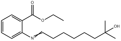 2-[(7-Hydroxy-7-methyloctylidene)amino]benzoic acid ethyl ester 结构式