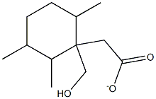 2,3,6-トリメチル-1-シクロヘキサンメタノールアセタート 化学構造式