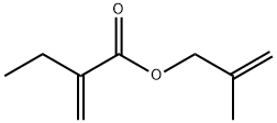 2-メチレンブタン酸2-メチル-2-プロペニル 化学構造式