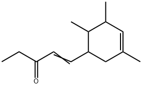 5-(3,5,6-トリメチル-3-シクロヘキセン-1-イル)-4-ペンテン-3-オン 化学構造式