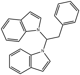 1,1'-(2-苯基亚乙基)双-1H-吲哚 结构式