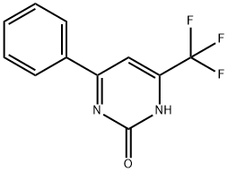 4-フェニル-6-(トリフルオロメチル)ピリミジン-2-オール 化学構造式