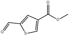 5-ホルミル-3-チオフェンカルボン酸メチル 化学構造式