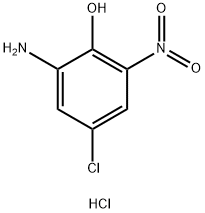 2-氨基-4-氯-6-硝基苯酚盐酸盐 结构式